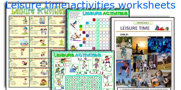 Leisure time activities worksheets