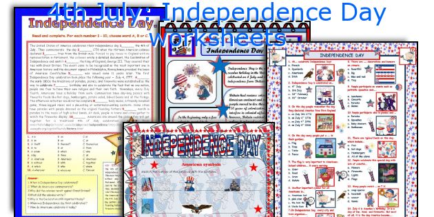 4th July: Independence Day worksheets