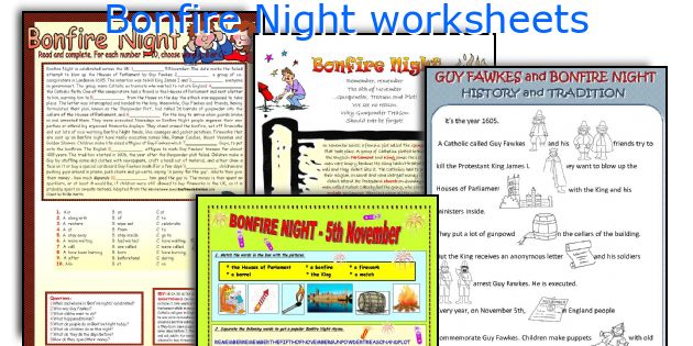 Bonfire Night worksheets