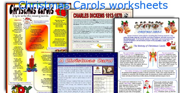 Christmas Carols worksheets