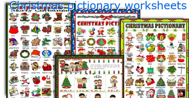 Christmas pictionary worksheets