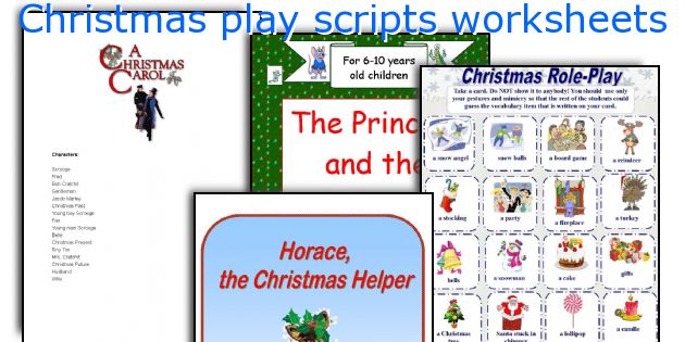 Christmas play scripts worksheets