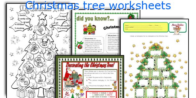 Christmas tree worksheets