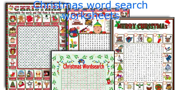 Christmas word search worksheets