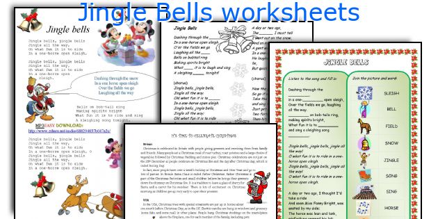 Jingle Bells worksheets