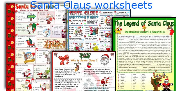 Santa Claus worksheets