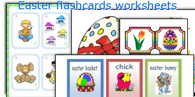 Easter flashcards worksheets