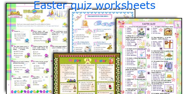 Easter quiz worksheets