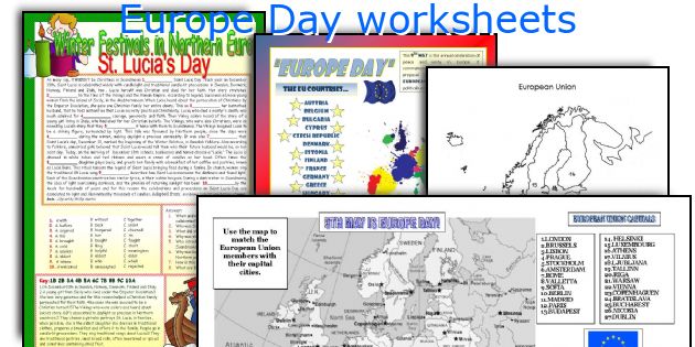 Europe Day worksheets