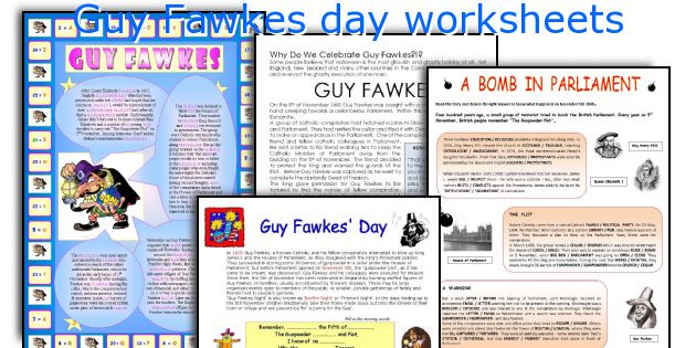 Guy Fawkes day worksheets