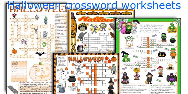 Halloween crossword worksheets