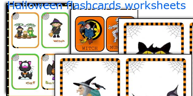 Halloween flashcards worksheets