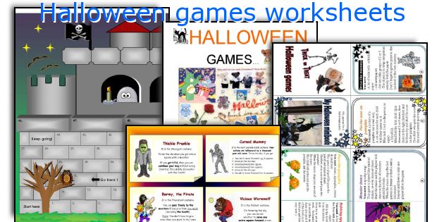Halloween games worksheets