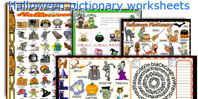 Halloween pictionary worksheets