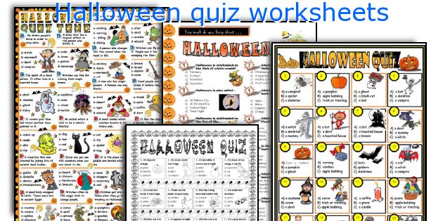 Halloween quiz worksheets