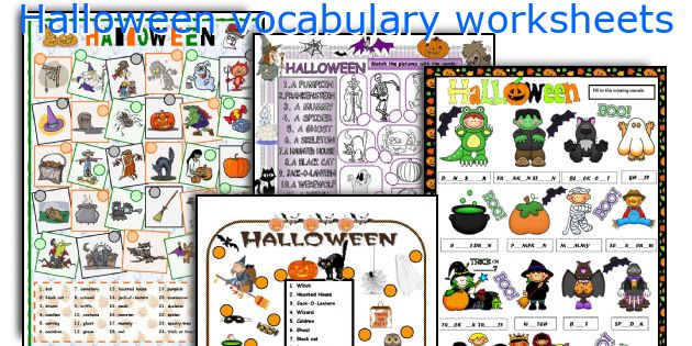 Halloween vocabulary worksheets