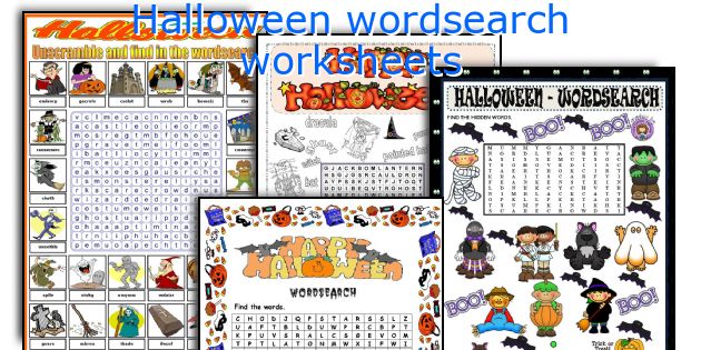 Halloween wordsearch worksheets