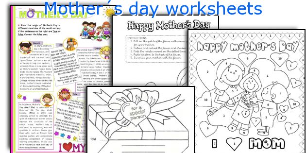 mother s day worksheets