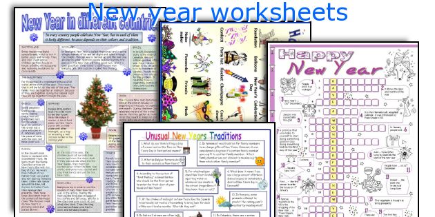 New year worksheets