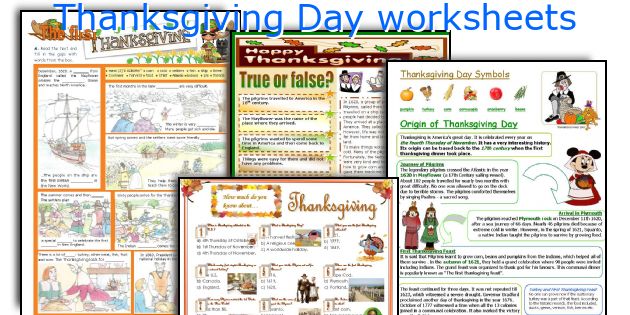 Thanksgiving Day worksheets