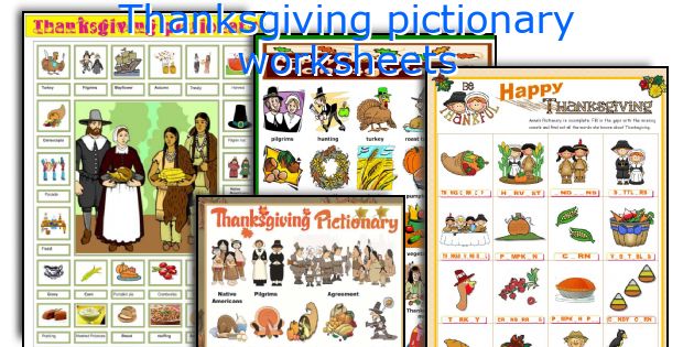 Thanksgiving pictionary worksheets