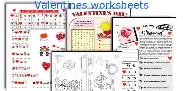 Valentines worksheets