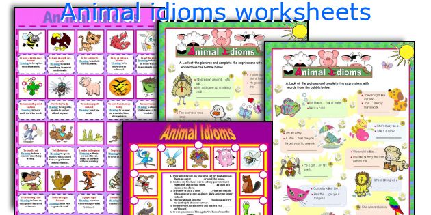 Animal idioms worksheets