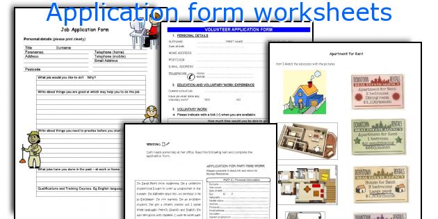 Application form worksheets