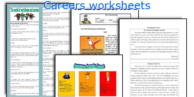 Careers worksheets