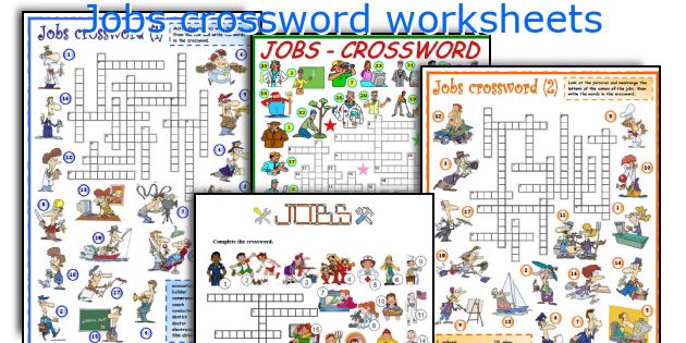 Jobs crossword worksheets