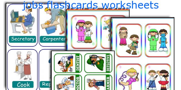 jobs flashcards worksheets