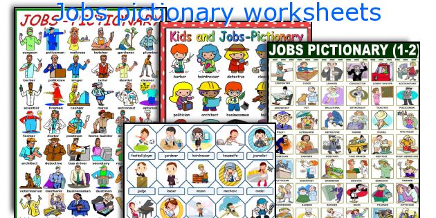 Jobs pictionary worksheets