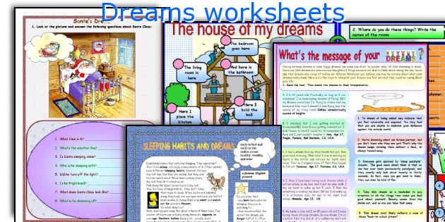 Dreams worksheets