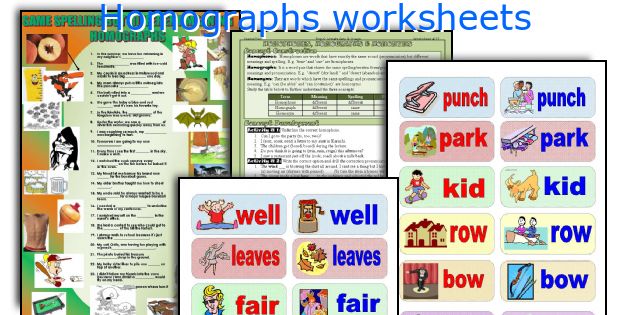 Homographs worksheets