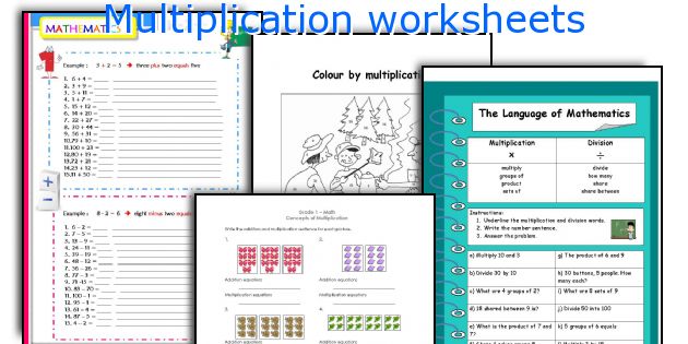 Multiplication worksheets