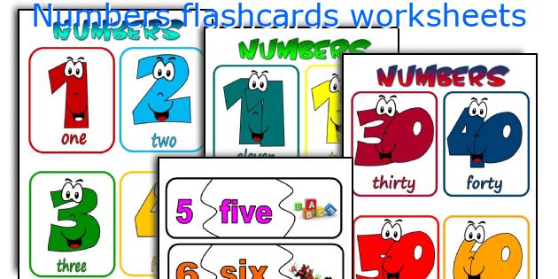 Numbers flashcards worksheets