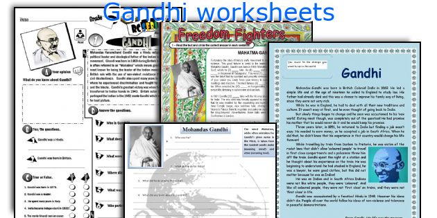 Gandhi worksheets