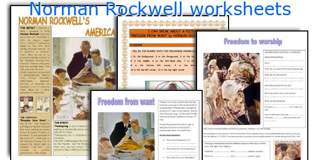 Norman Rockwell worksheets