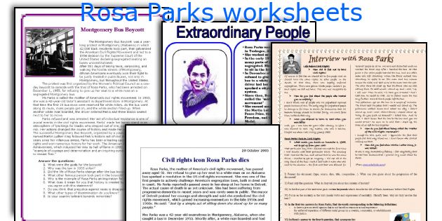 Rosa Parks worksheets