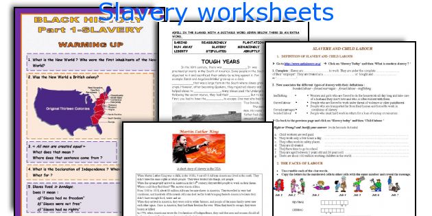 slavery-worksheets