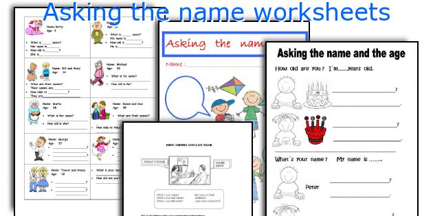 Asking the name worksheets