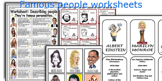 Famous people worksheets