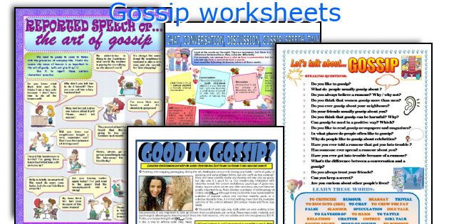 Gossip worksheets