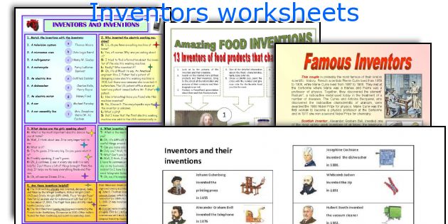 Inventors worksheets