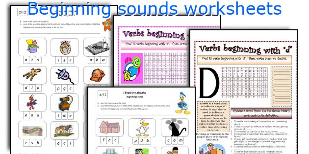 Beginning sounds worksheets