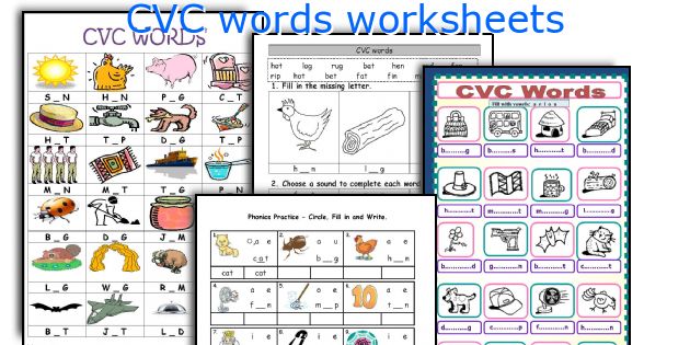 CVC words worksheets