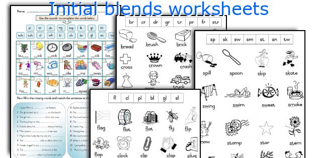 Initial blends worksheets