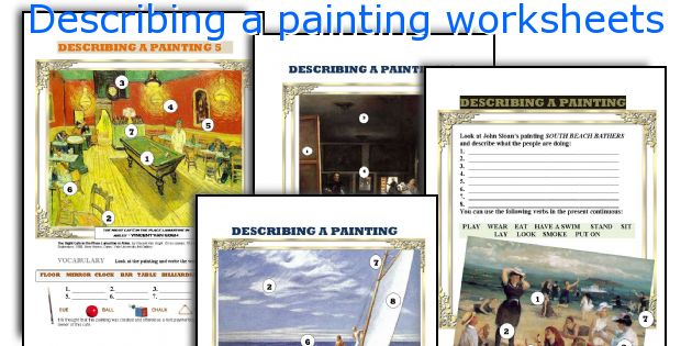 Describing a painting worksheets
