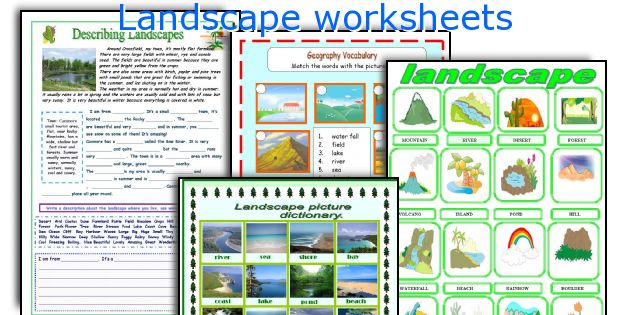 Landscape worksheets