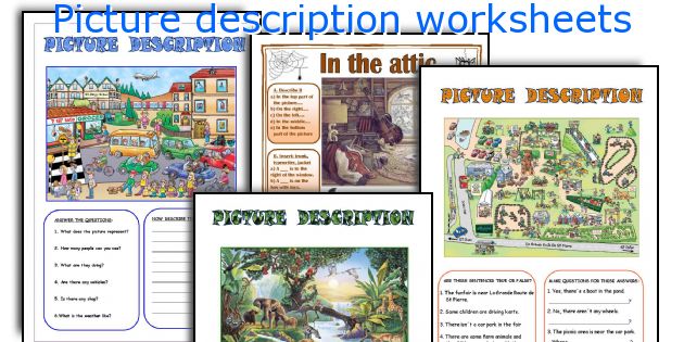 Picture description worksheets